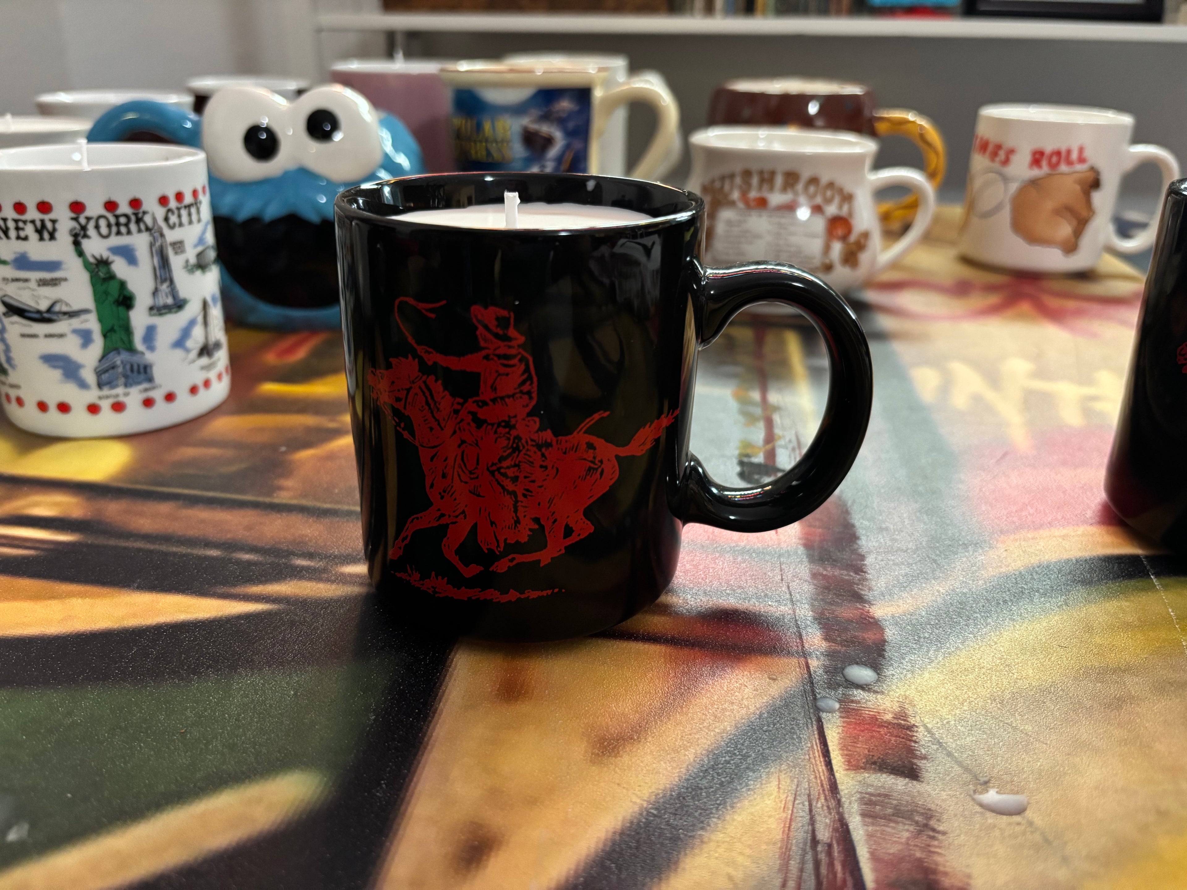 Marlboro coffee mug candle