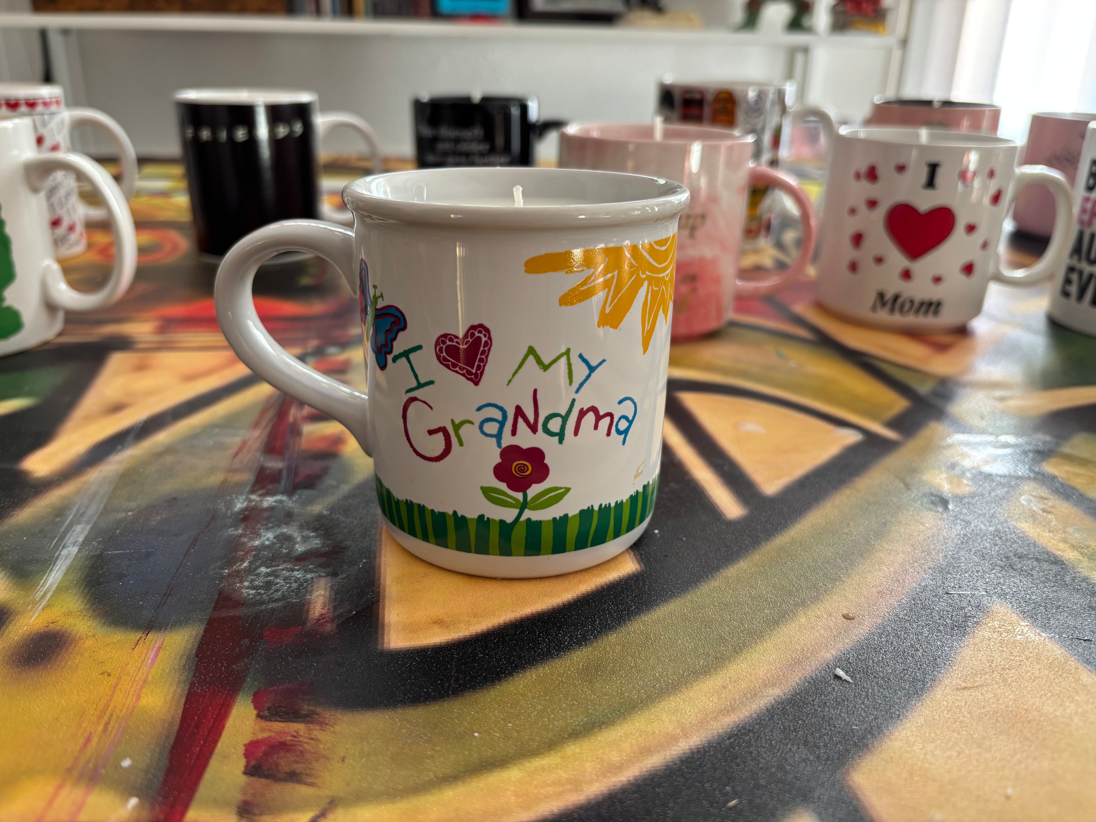 I love my grandma coffee mug candle