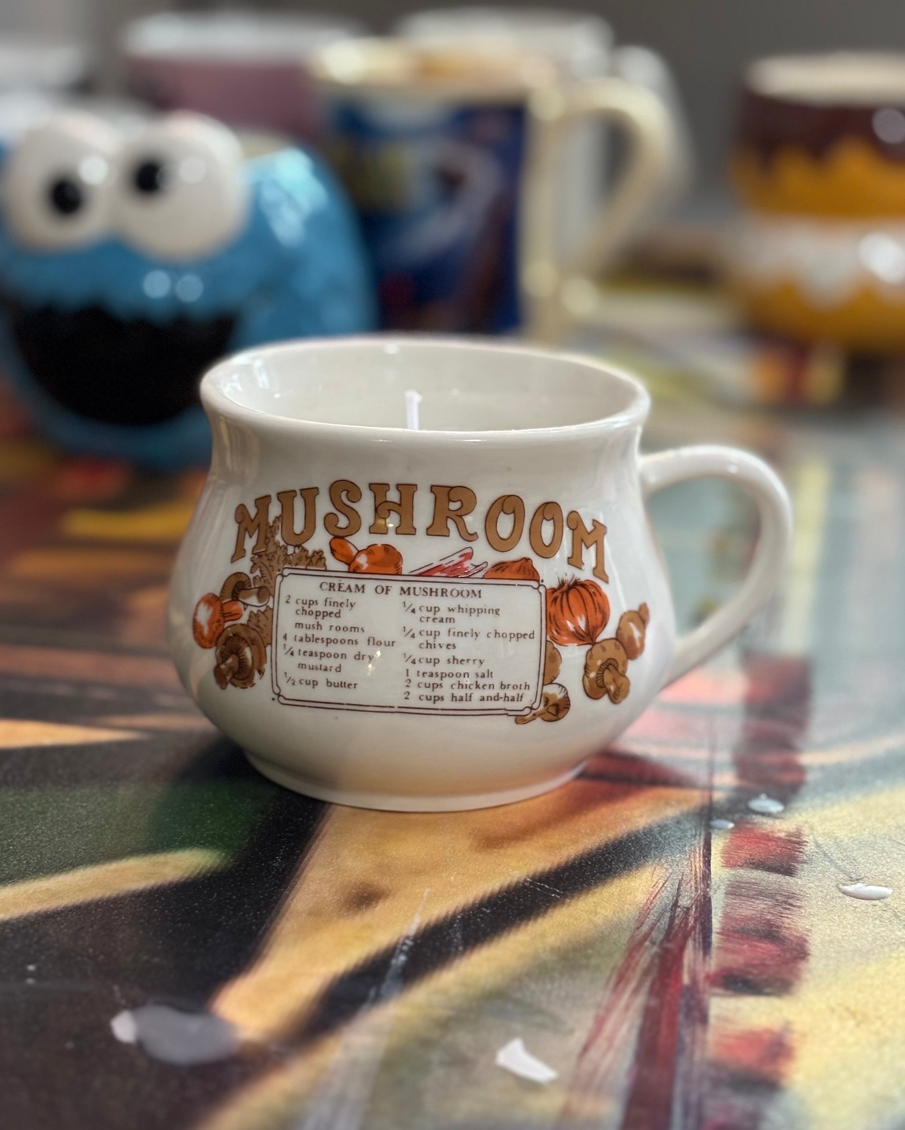 Vintage coffee mug candle