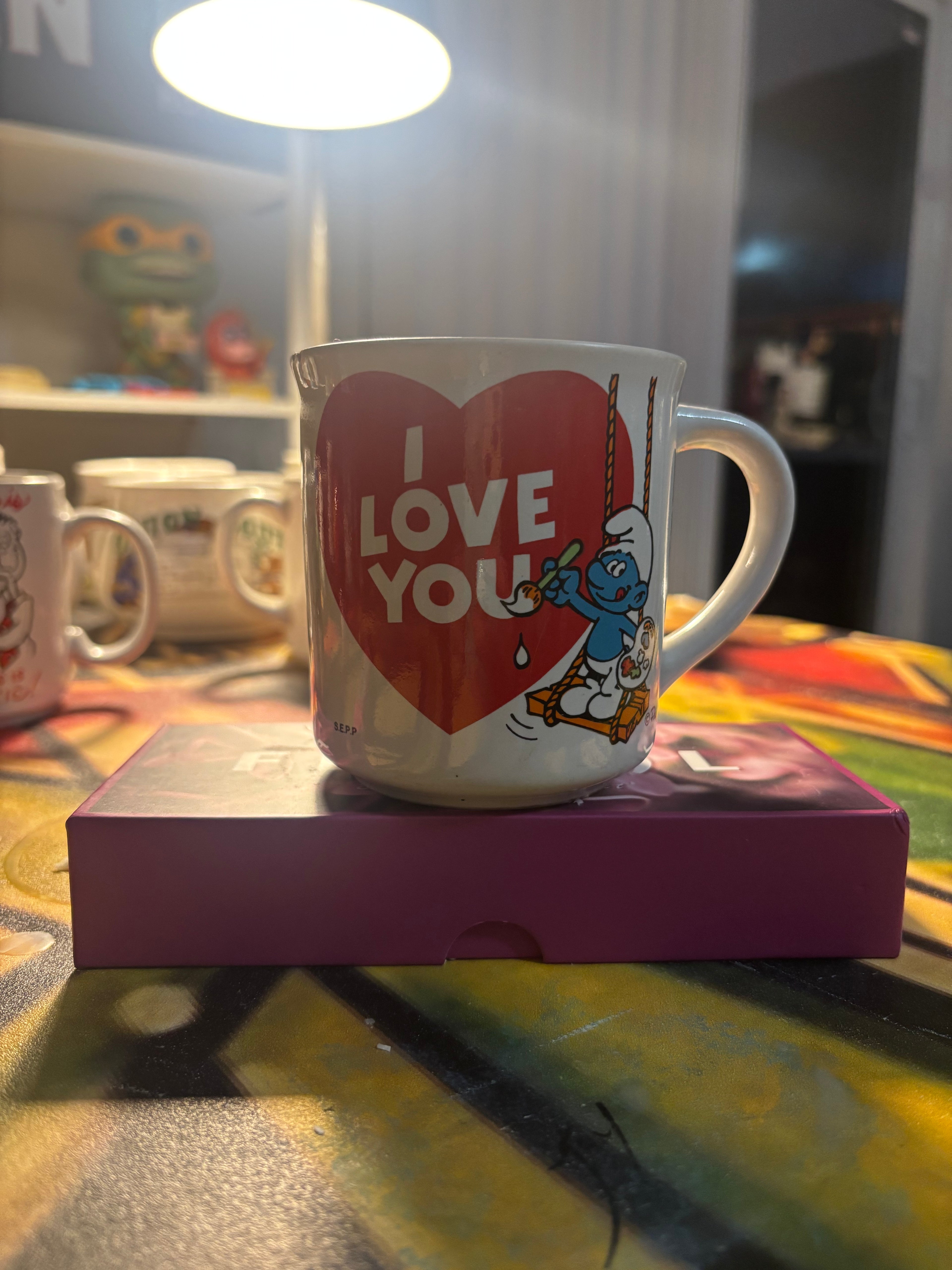 I love you coffee mug candle: Scented: Cherry Blossom