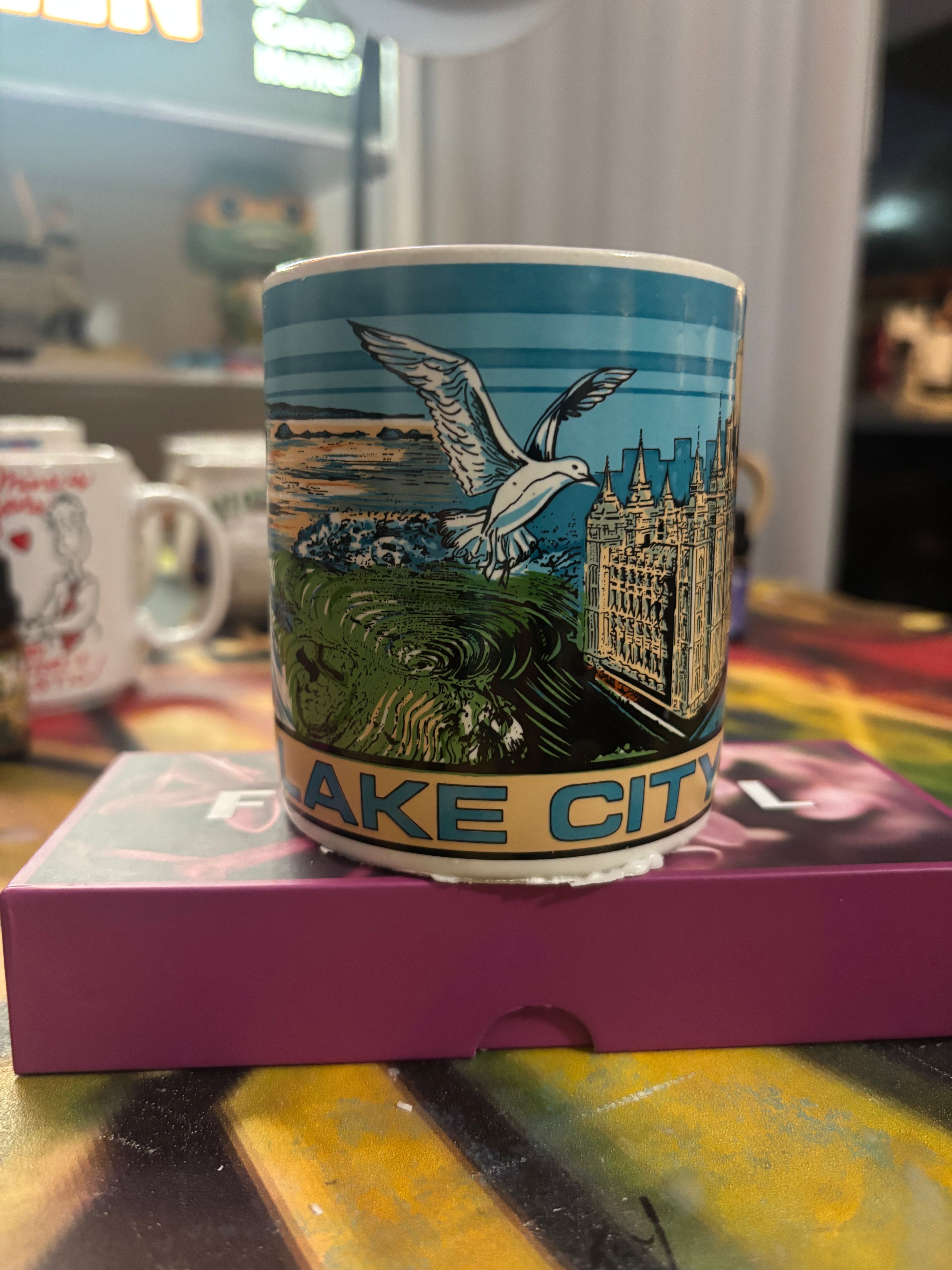 Salt Lake City coffee mug candle : scented: Cherry Blossom